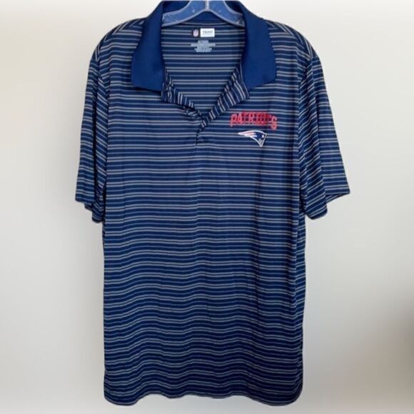 NFL Men’s Patriots Authentic Team Apparel Blue & White Polo w/Logo (XL) - Picture 7 of 14